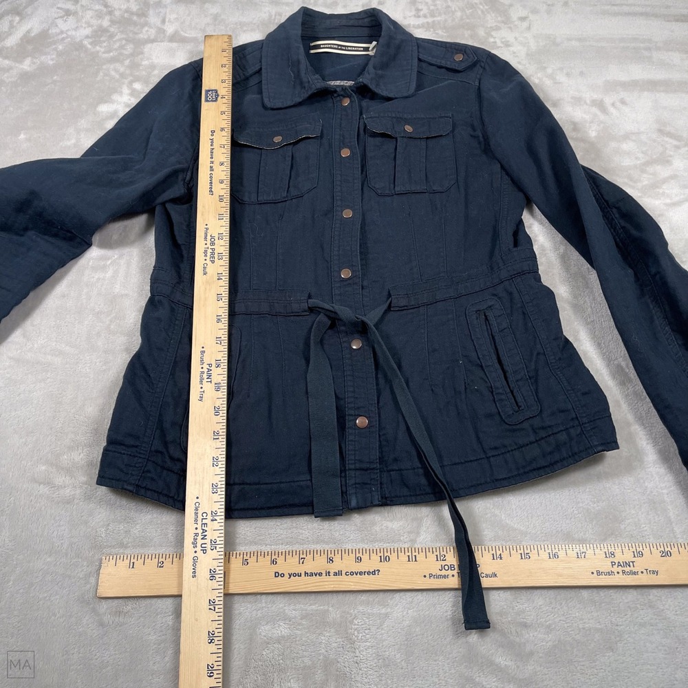 Daughters Of The Liberation Women's Jacket Snap Button Military Utility 8 Blue - Picture 5 of 8